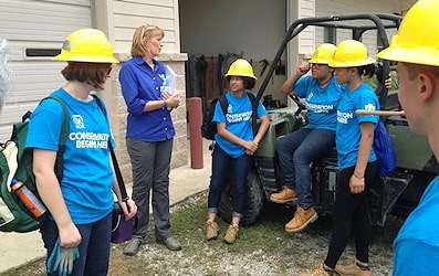 DCNR Sec. Cindy Dunn with PA Outdoor Corps members