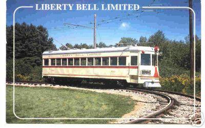 The Liberty Bell trolley served Philadelphia and the Lehigh Valley from 1912 to 1951. The Liberty Bell trolley served Philadelphia and the Lehigh Valley from 1912 to 1951.