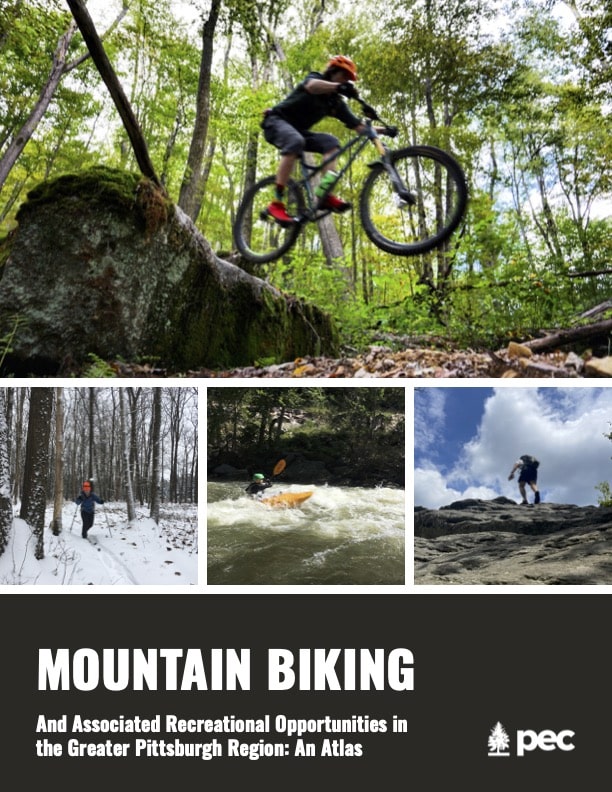 Mountain Biking and Associated Recreational Opportunities in the Greater Pittsburgh Region: An Atlas (cover)